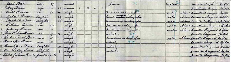 1911 census bowen