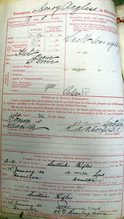 henry Angliss, service record 4